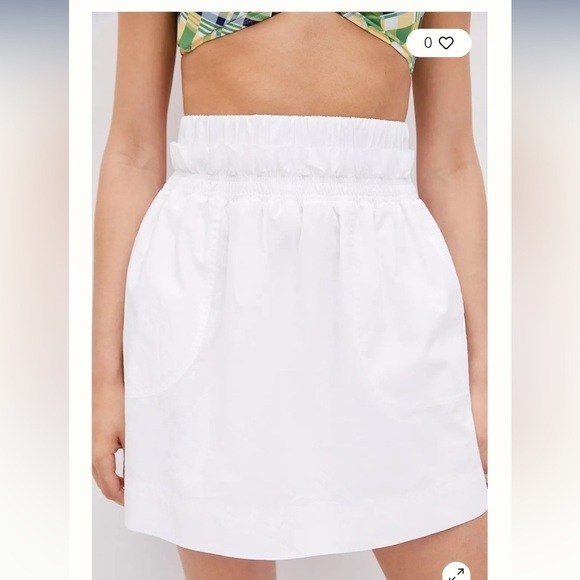 Anthropologie Maeve White Paperbag Skort - Picture 3 of 16
